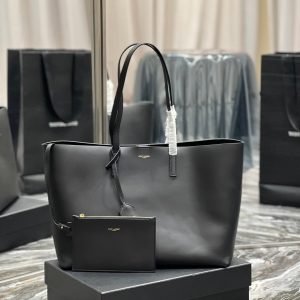 Saint Laurent Shopping Tote Bag With Gold Hardware 38cm