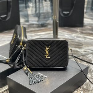 Saint Laurent Lou Camera Bag With Gold Hardware 23cm