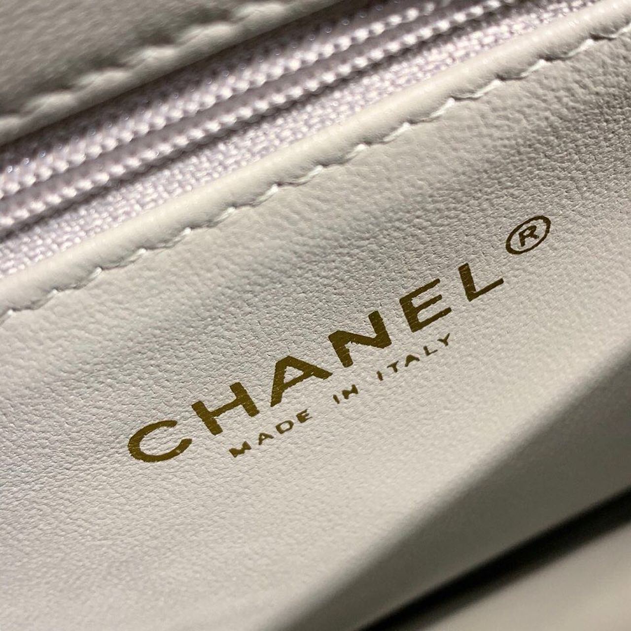 Chanel Trendy CC Maxi Top Handle Bag 25cm Lambskin Leather Fall/Winter Act 1 Collection Grey - Image 14