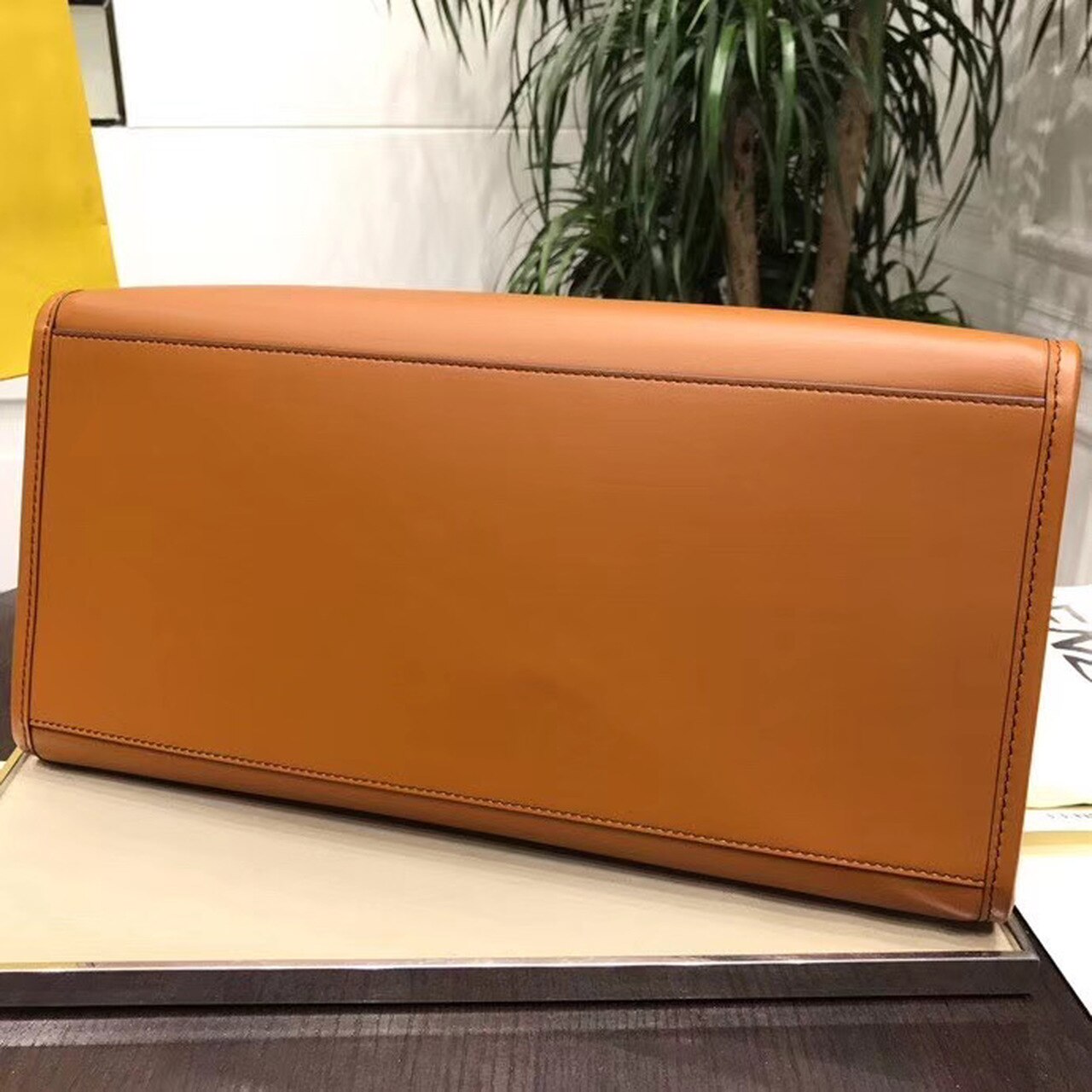 Fendi Sunshine Shopper Tote Bag 40cm Calfskin Leather Spring/Summer Collection, Brown - Image 6