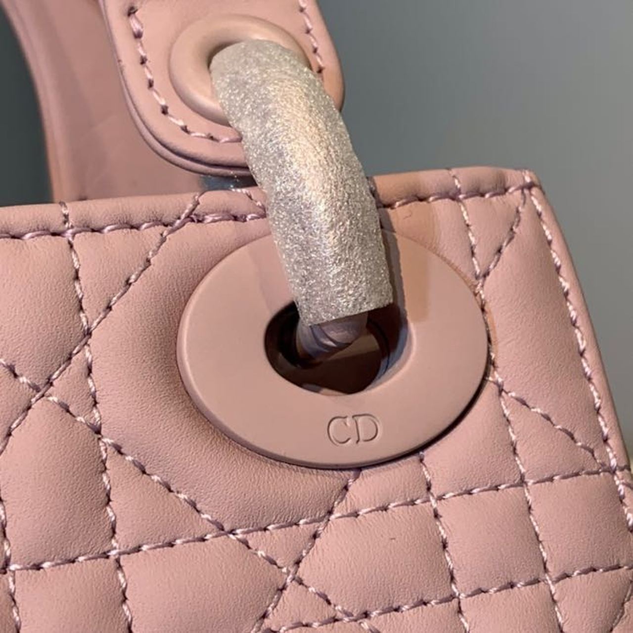 Christian Dior Mini Lady Dior Bag 18cm with Chain Matte Hardware Lambskin Leather Spring/Summer Collection, Powder Pink - Image 14