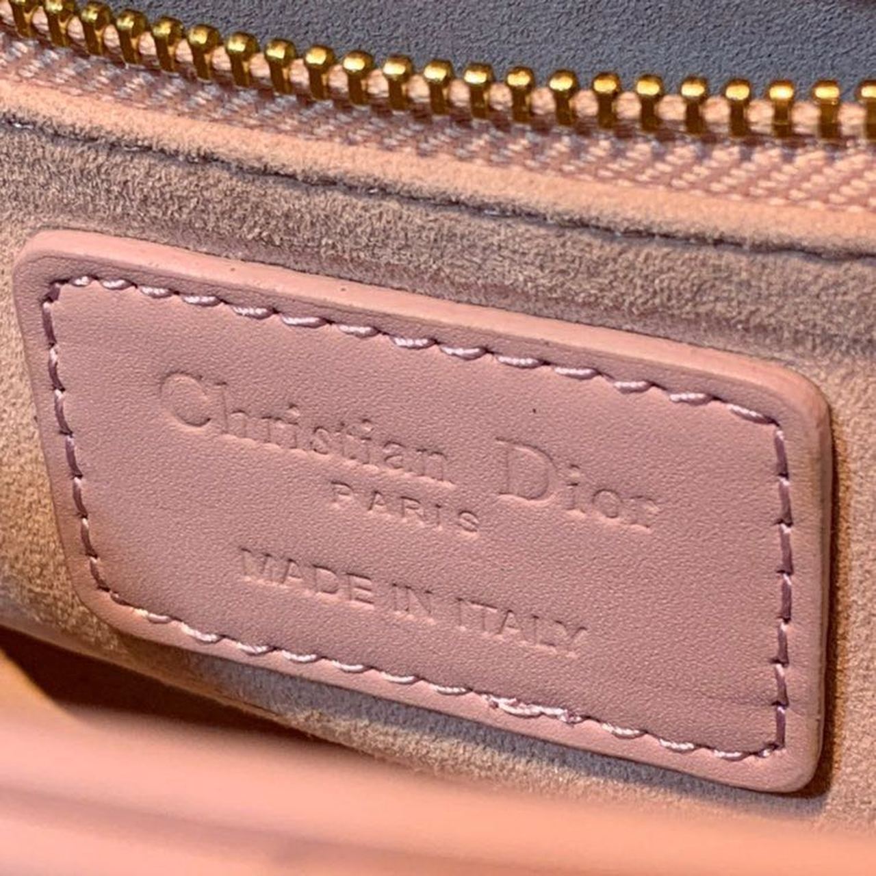 Christian Dior Mini Lady Dior Bag 18cm with Chain Matte Hardware Lambskin Leather Spring/Summer Collection, Powder Pink - Image 11