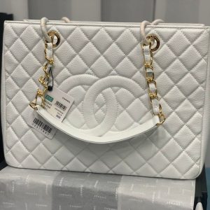 Chanel Tote Bag Spring Collection Gold Hardware 33cm White
