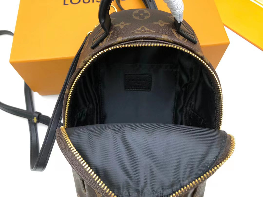 Louis Vuitton Palm Springs Mini Backpack Bag 22cm Monogram Canvas Spring/Summer Collection, Brown - Image 7